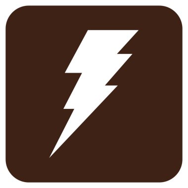 Düz kare vektör simge yürütmek