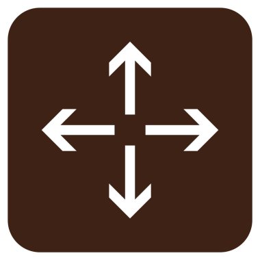 Oklar düz kare vektör simgesini genişletin