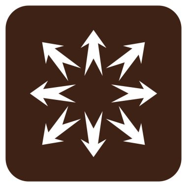 Oklar düz kare vektör simgesini genişletin