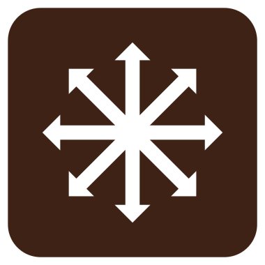 Oklar düz kare vektör simgesini genişletin