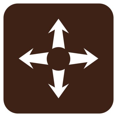 Oklar düz kare vektör simgesini genişletin