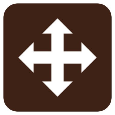 Oklar düz kare vektör simgesini genişletin