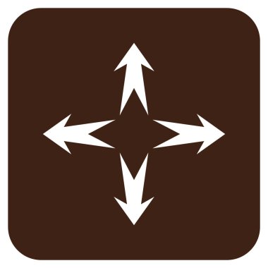 Oklar düz kare vektör simgesini genişletin