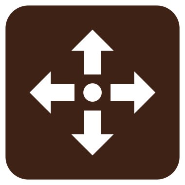 Oklar düz kare vektör simgesini genişletin