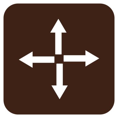 Oklar düz kare vektör simgesini genişletin