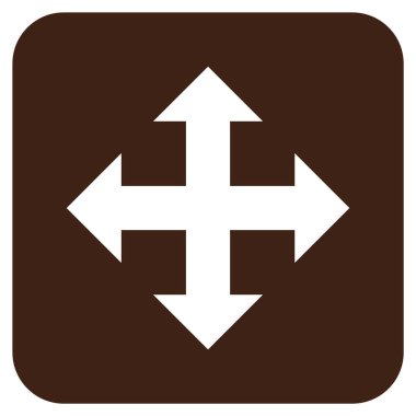 Düz kare vektör simgesini genişletin