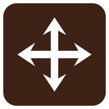 Oklar düz kare vektör simgesini genişletin