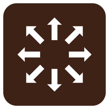 Oklar düz kare vektör simge patlayabilir