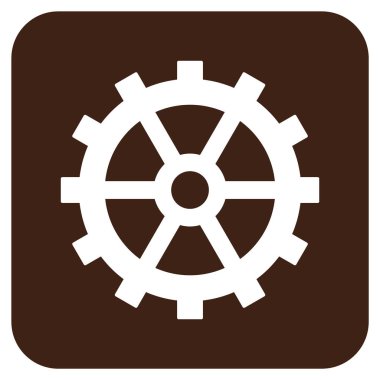 Vites düz kare vektör simgesi