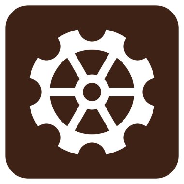 Vites düz kare vektör simgesi