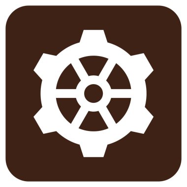 Vites düz kare vektör simgesi