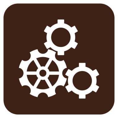 Vites düz kare vektör simgesi