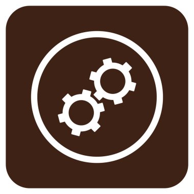 Vites düz kare vektör simgesi