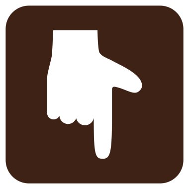 El işaretçisi düz aşağı vektör simgesi kare