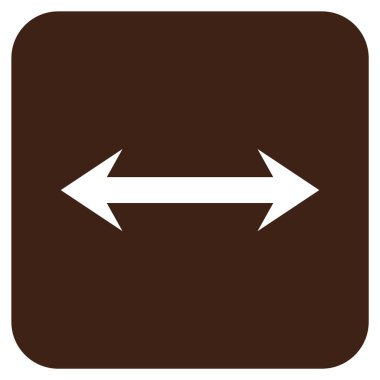 Vektör simge yatay Flip düz kare