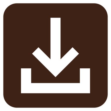 Gelen kutusu düz kare vektör simgesi