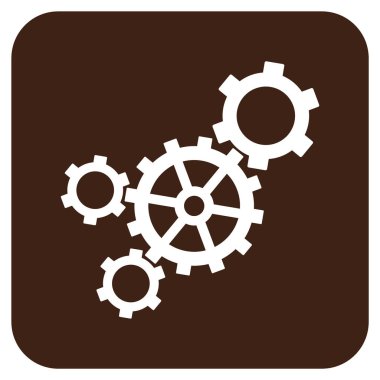 Mekanizması düz kare vektör simgesi