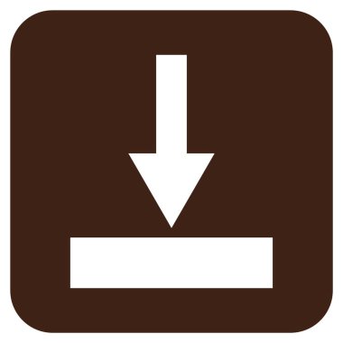 Alt düz kare vektör simgesi hareket