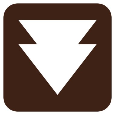 Düz kare vektör simgesi taşı