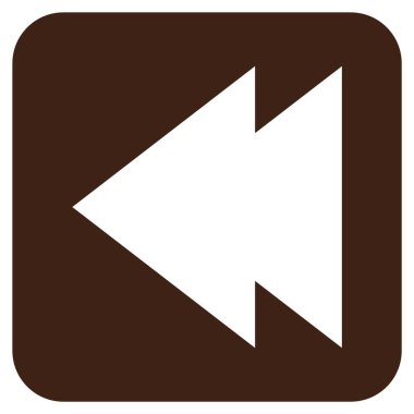 Vektör simge sol düz kare taşı