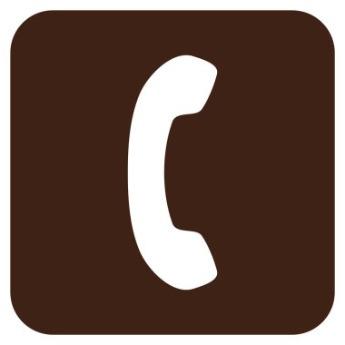 Telefon alıcı düz kare vektör simgesi