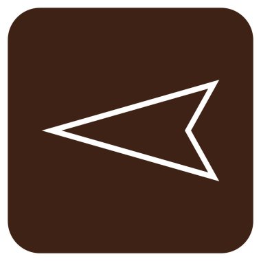 Düz yaptı işaretçi vektör simgesi kare