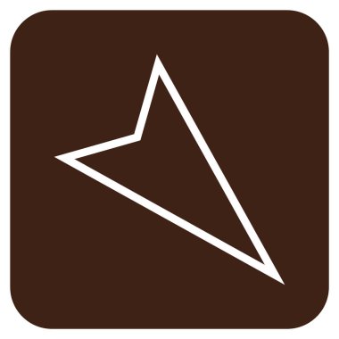 İşaretçi düz aşağı vektör simgesi kare