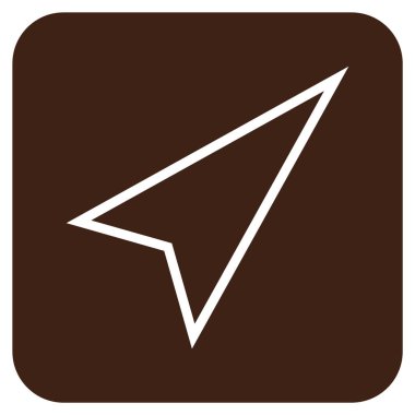 İşaretçi düz yukarı vektör simgesi kare