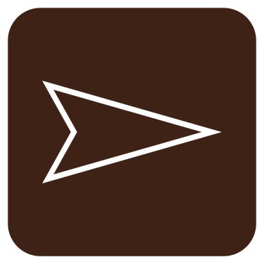 İşaretçi tam düz vektör simgesi kare