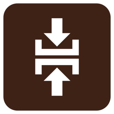 Basın düşey yönde düz kare vektör simgesi