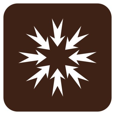 Basınç oklar düz kare vektör simgesi