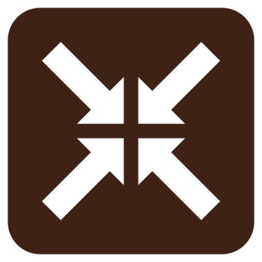 Basınç oklar düz kare vektör simgesi