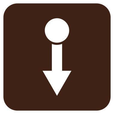 Düz kare vektör simgesi çekin