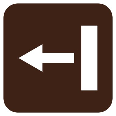 Sol düz kare vektör simge çekin