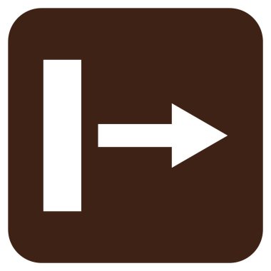 Vektör simge düz kare doğru çekin