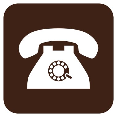 Nabız telefon düz kare vektör simgesi