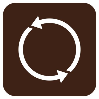 Geri dönüşüm düz kare vektör simgesi