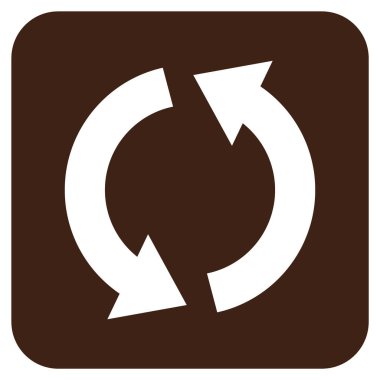 Geri dönüşüm düz kare vektör simgesi