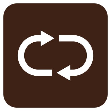 Geri dönüşüm düz kare vektör simgesi