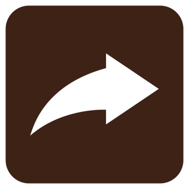 Düz kare vektör simge Yinele