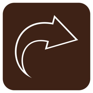 Düz kare vektör simge Yinele