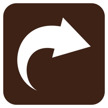 Düz kare vektör simge Yinele