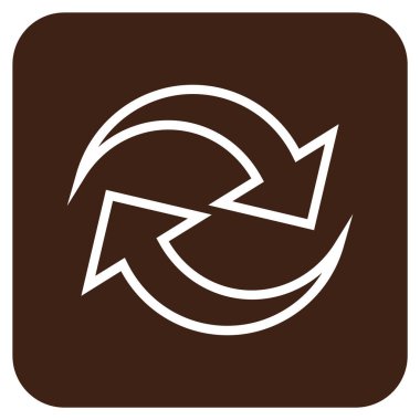 Oklar düz kare vektör simge Yenile