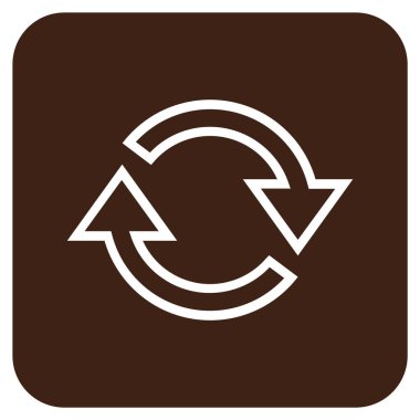 Oklar düz kare vektör simge Yenile