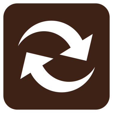 Oklar düz kare vektör simge Yenile