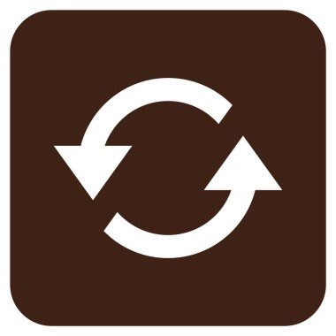 Oklar düz kare vektör simge Yenile