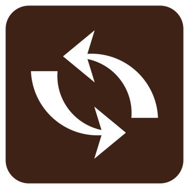 Düz kare vektör simge Yenile