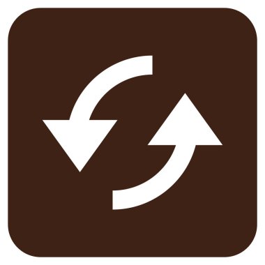 Düz kare vektör simge Yenile