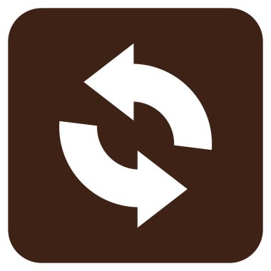 Düz kare vektör simge Yenile