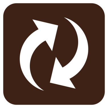 Düz kare vektör simge Yenile